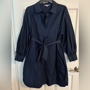 Navy shirt dress